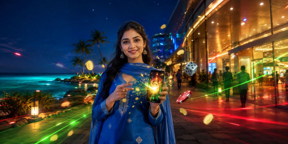 সেন্ট মার্টিনে সালোয়ার কামিজ পরে ক্যাসিনো অ্যাপ ব্যবহার করছেন একজন ব্যবহারকারী
